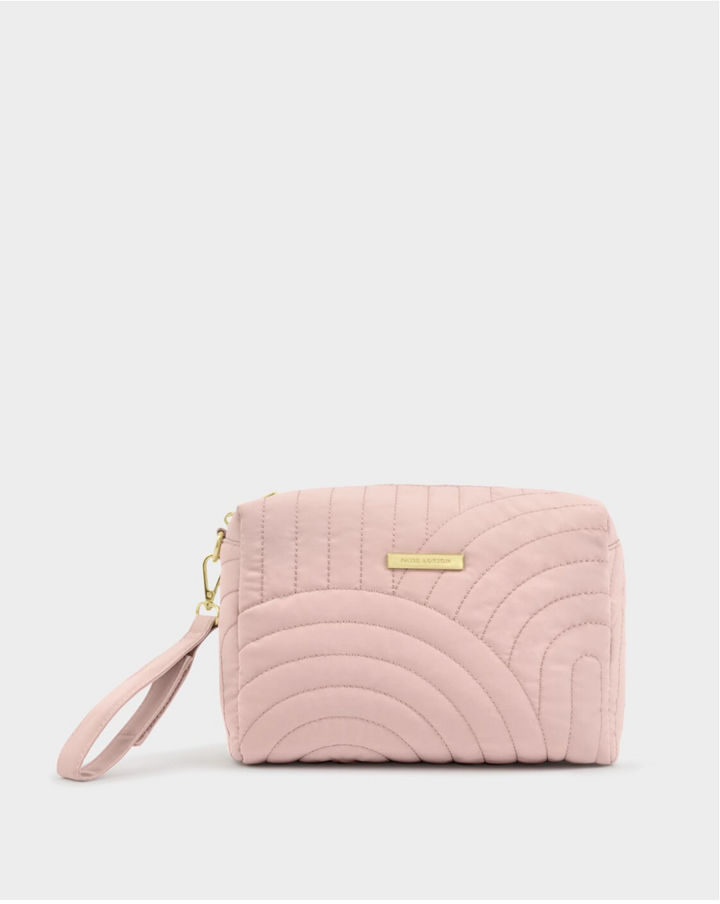 QUILTED MATERNITY WASH BAG WITH WRISTLET | Blush Pink |