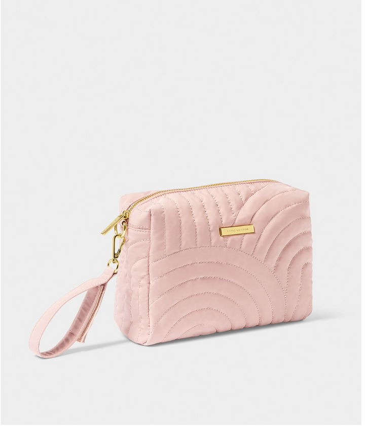 QUILTED MATERNITY WASH BAG WITH WRISTLET | Blush Pink |