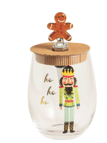Nutcracker Wine Glass & Stopper Set Sold Separately