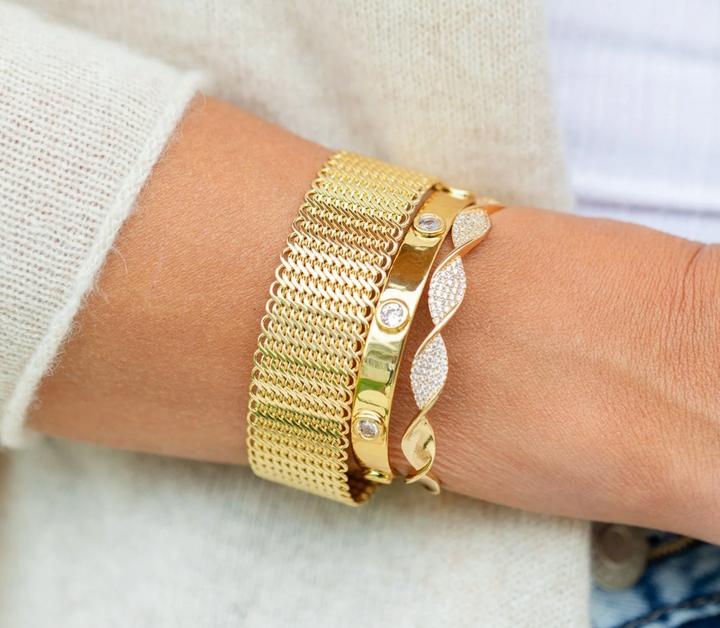 Cubic Zirconia Cuff Bracelet