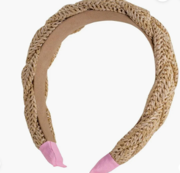Braided Raffia Headband, Natural