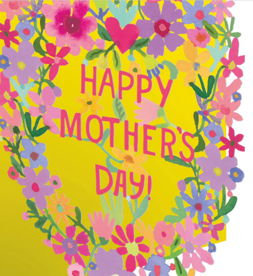 Mother's Day Floral Heart Lasercut card - GC 2461M