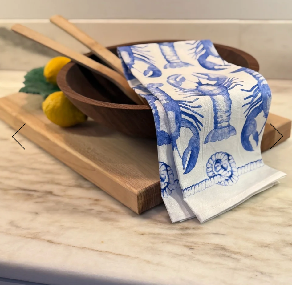 Lobster Tea Towel In Aquamarine
