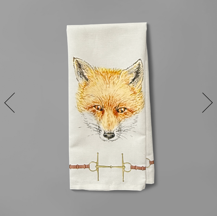 Hunt Country Tea Towel In White