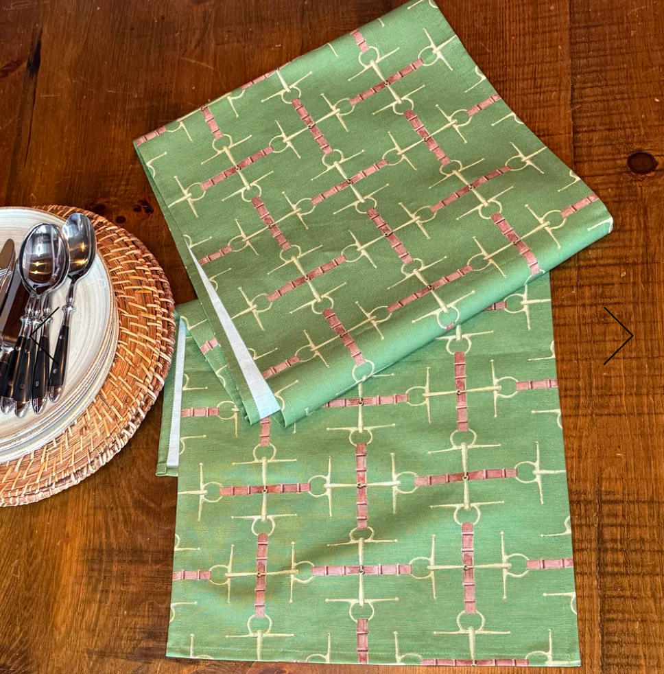Hunt Country Table Runner In Olive