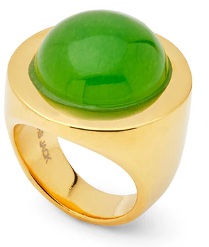 Gold Ring w Green Quartz