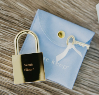 Square Padlock W/Key