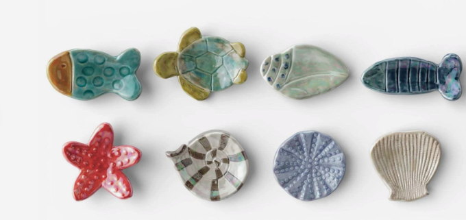 Stoneware Sealife Shaped Dish, Multi, 8 Styles