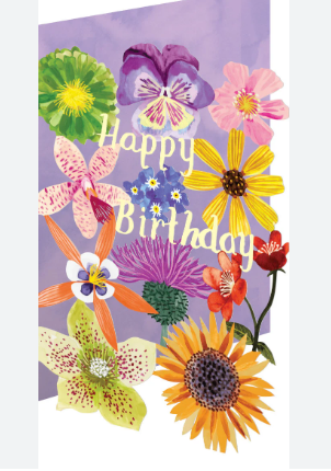 Floral Supernova Birthday Card