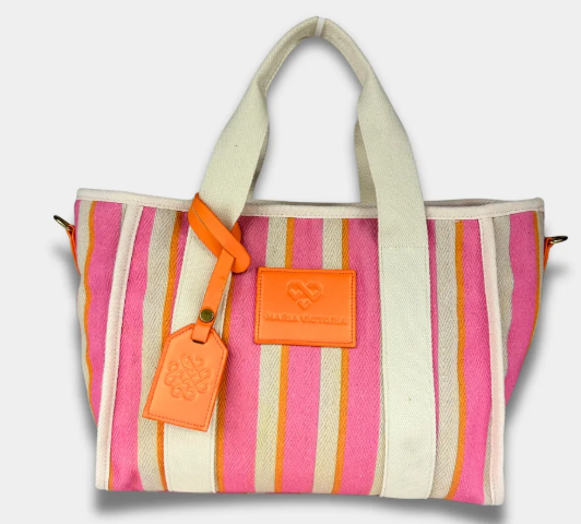 MV Canvas Striped Tote