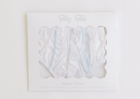 Blue Trim Diaper Cover