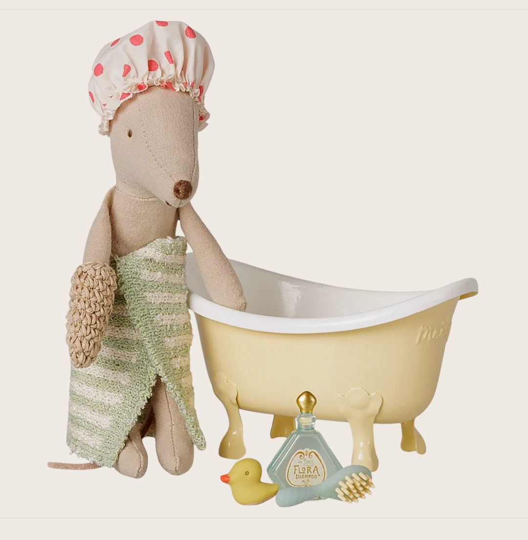 Bathtub set, Mouse - Yellow