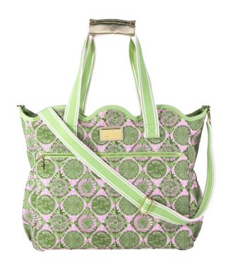 Scallop Cooler Tote, Tropical Tiles