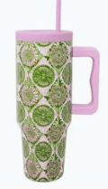 Stainless Steel 40 oz. Tumbler, Tropical Tiles