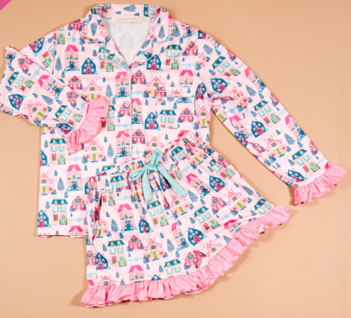 Sweet Dreams Pajama Shorts Set -Sugarplum