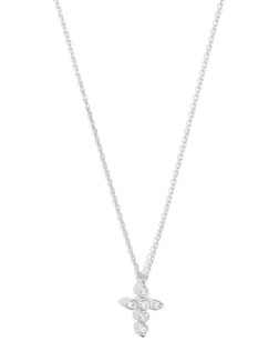 Crystal Cross Pendant Short Necklace