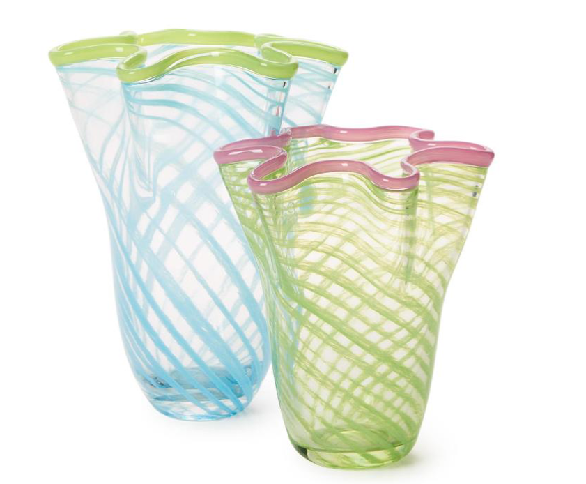 Rialto Swirl Flare Vase - Hand-Blown Glass