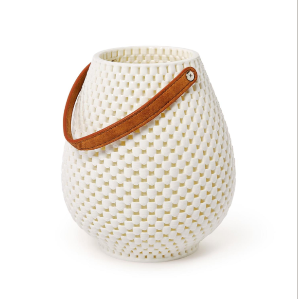 Filigree Lantern w Leather Strap