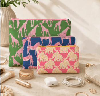 Safari Pop Zip Pouch Trio