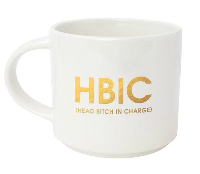 White Mug with Gold Foil