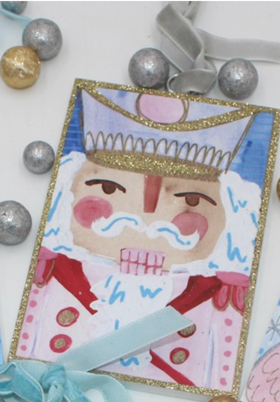 Glitter Wood Ornament, Nutcracker Suite