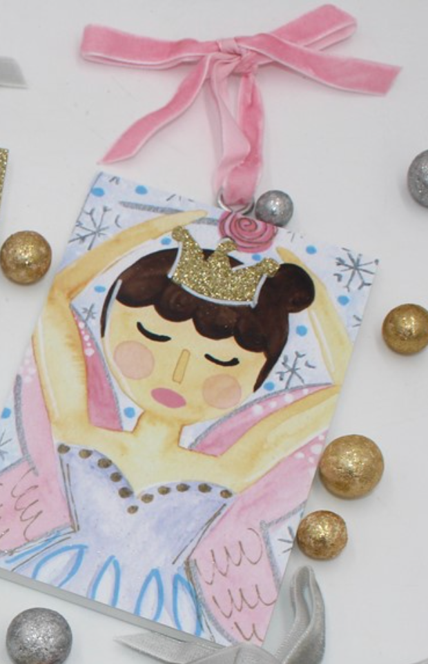 Glitter Wood Ornament, Nutcracker Suite