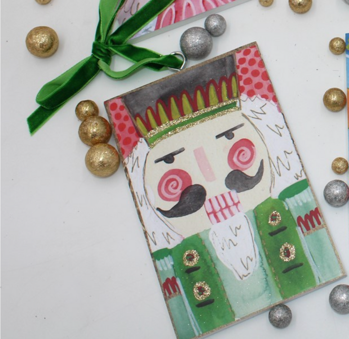 Glitter Wood Ornament, Nutcracker Suite