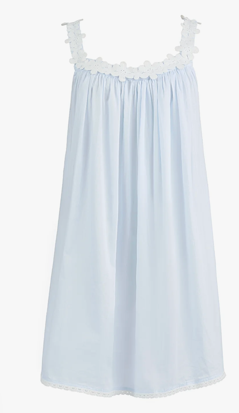 Julia Cotton Blue Tank NightGown