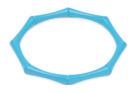 ENAMEL BAMBOO STYLE STRETCH BRACELET