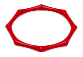 ENAMEL BAMBOO STYLE STRETCH BRACELET