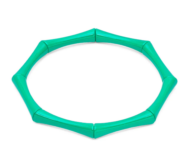 ENAMEL BAMBOO STYLE STRETCH BRACELET