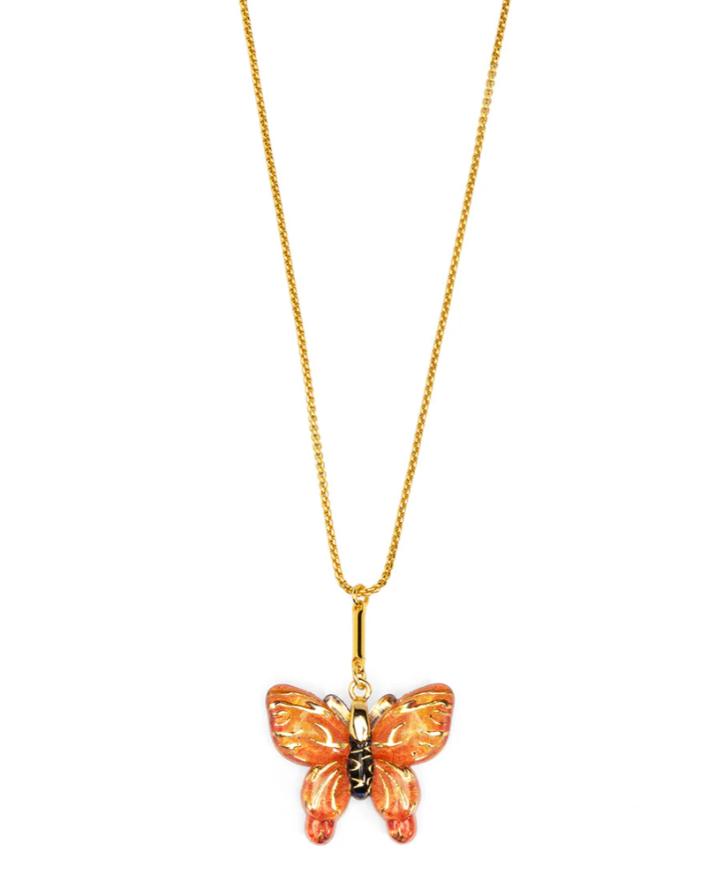 Butterfly Pendant Short Necklace