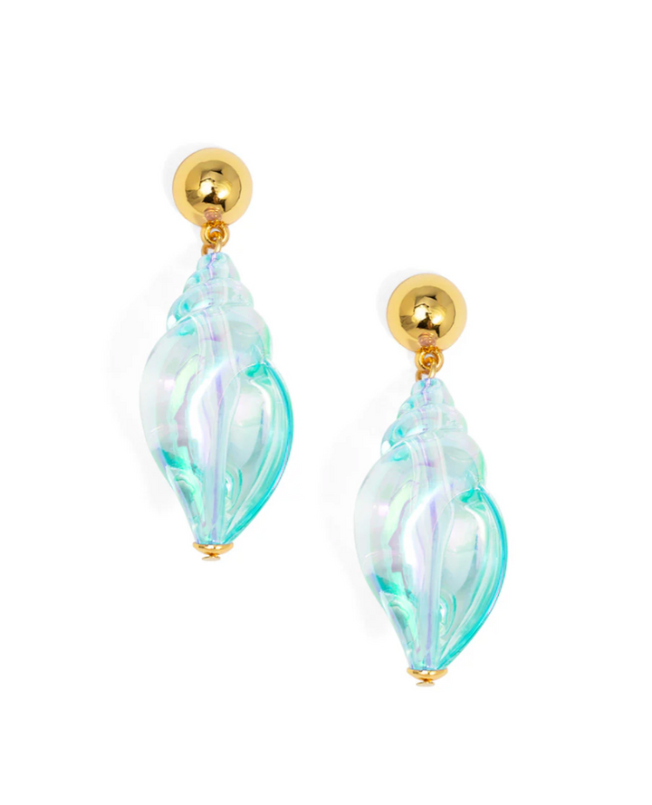 Iridescent Seashell Drop Earring