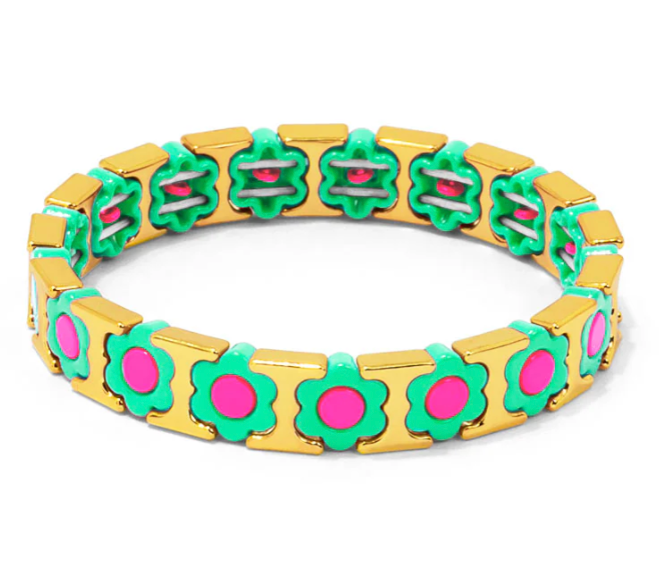Flower Enamel Stretch Bracelet