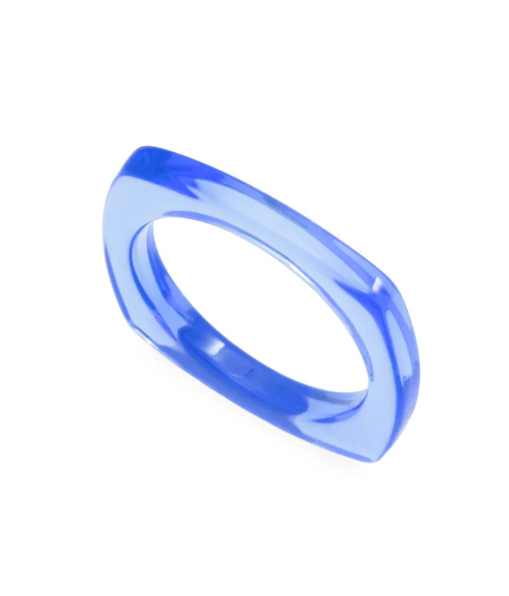 SQUARE LUCITE RING