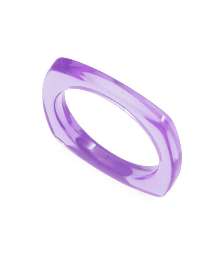 SQUARE LUCITE RING