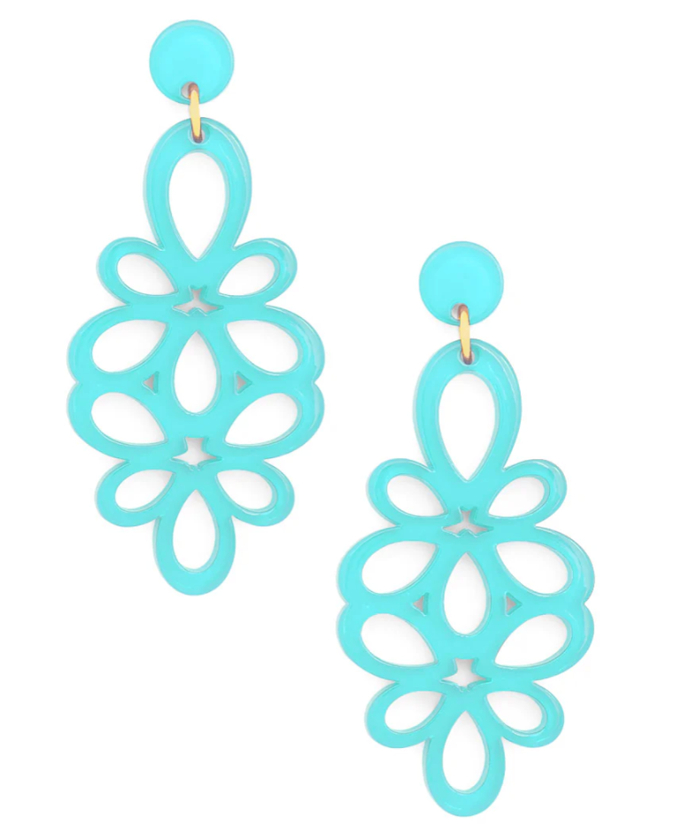 RESIN BLOOMING FLOWER DROP EARRING