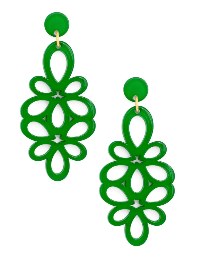 RESIN BLOOMING FLOWER DROP EARRING