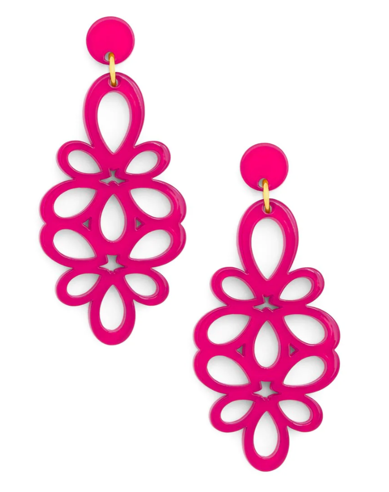 RESIN BLOOMING FLOWER DROP EARRING