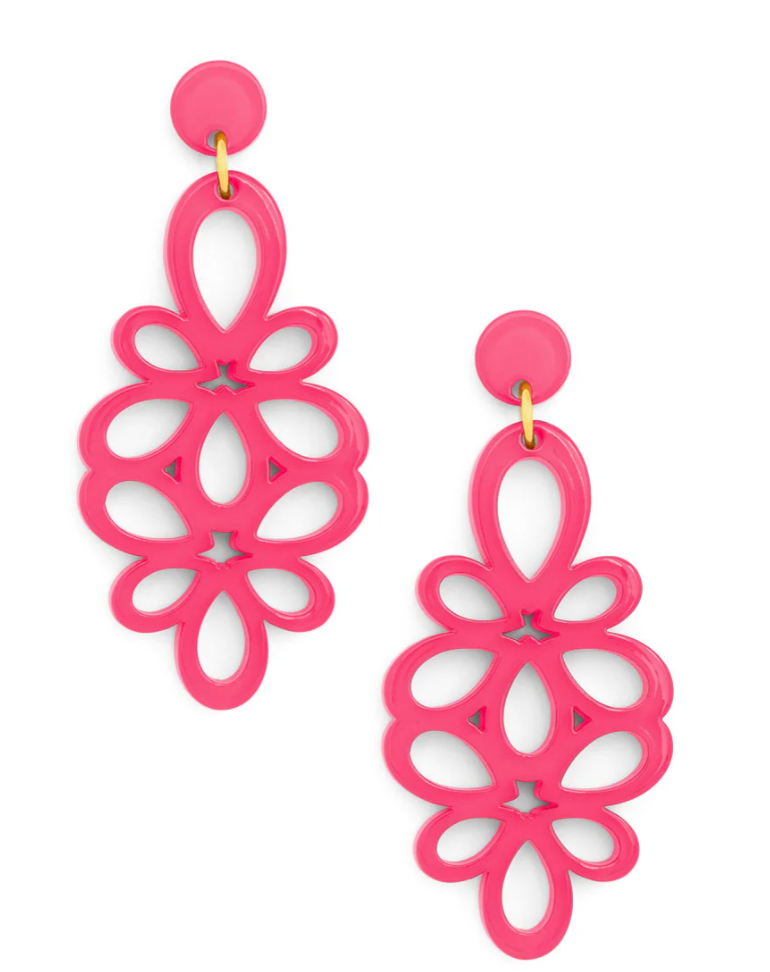 RESIN BLOOMING FLOWER DROP EARRING