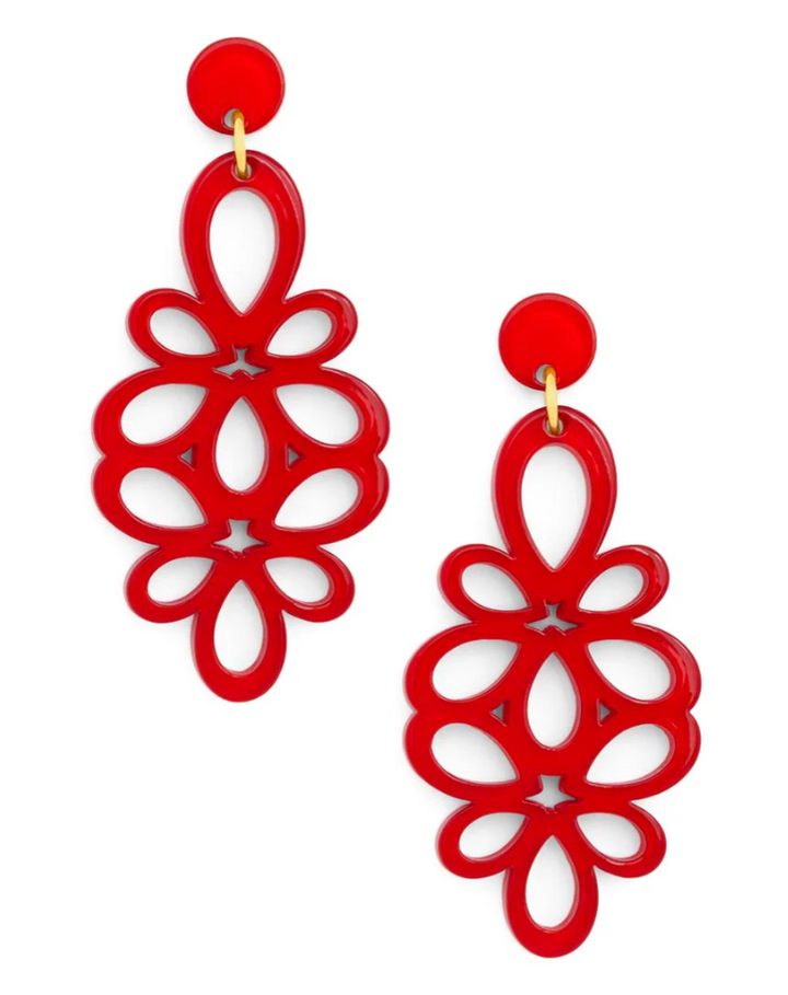 RESIN BLOOMING FLOWER DROP EARRING