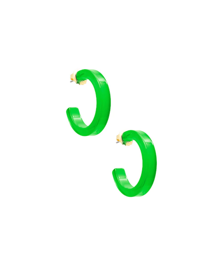 SMALL RESIN OPEN HOOP EARRING