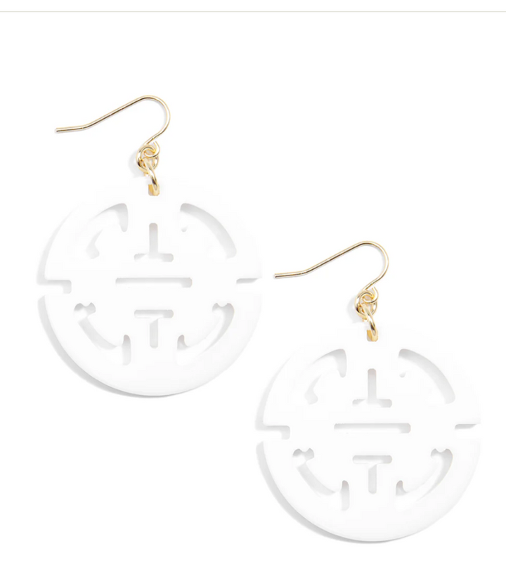 RESIN DROP EARRING TRAVELING PENDANT CUT-OUT DESIGN