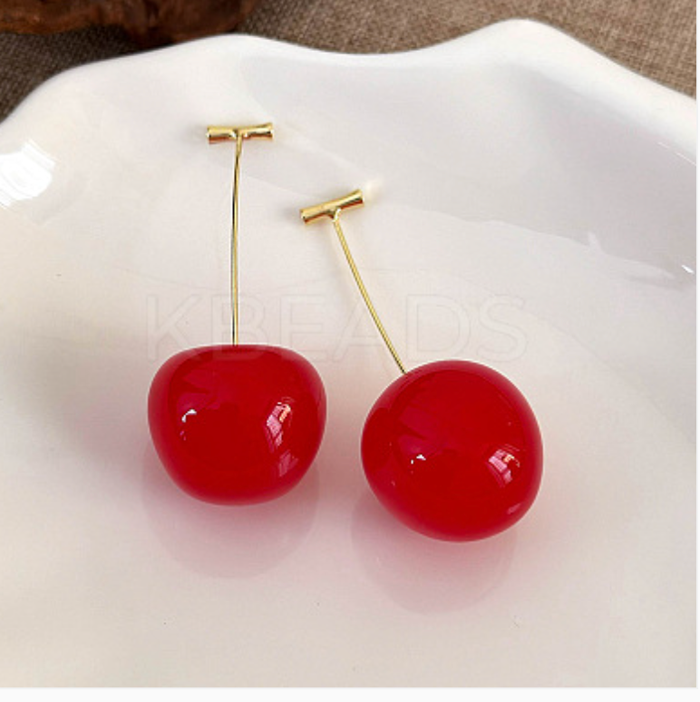 Cherry Earrings Real 18K plated