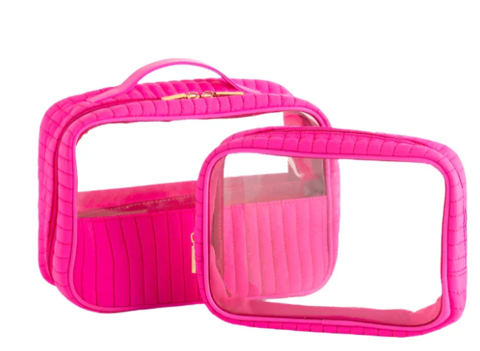 EZRA SET OF 2 CLEAR COSMETIC CASES