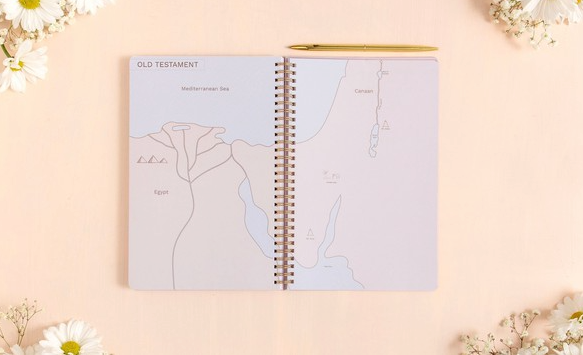 Church Notes Lilac Notebook With Maps