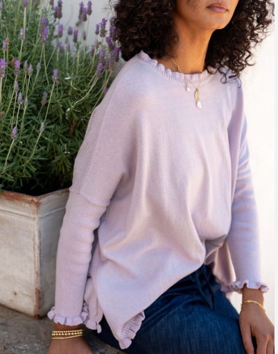 Catalina Cotton Ruffley Sweater