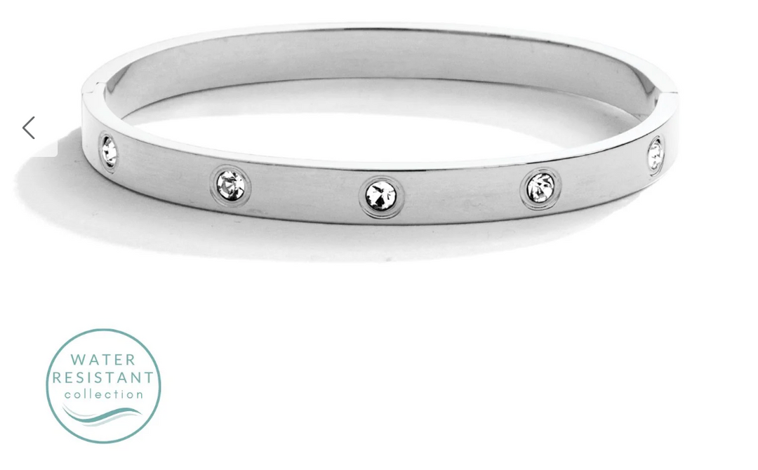 Sparkle Hinged Bracelet Water Resistant