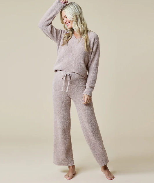 Waffle Marshmallow Boatneck with Long Pant