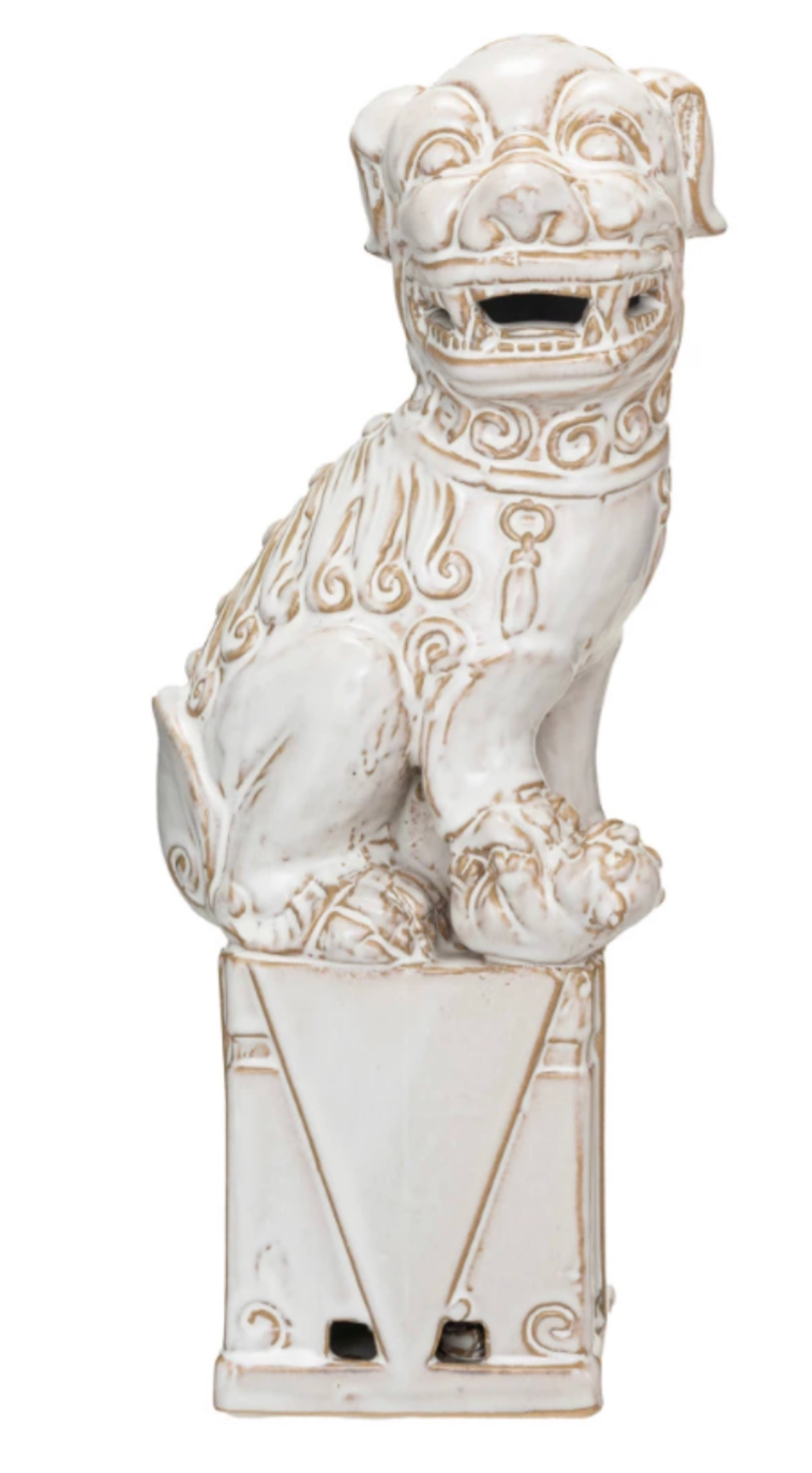 Stoneware Foo Dog Bookends each
